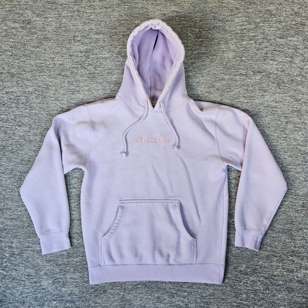 You Matter by Demetrius Harmon Purple Pullover Hoodie Sweatshirt Adult Sz Small